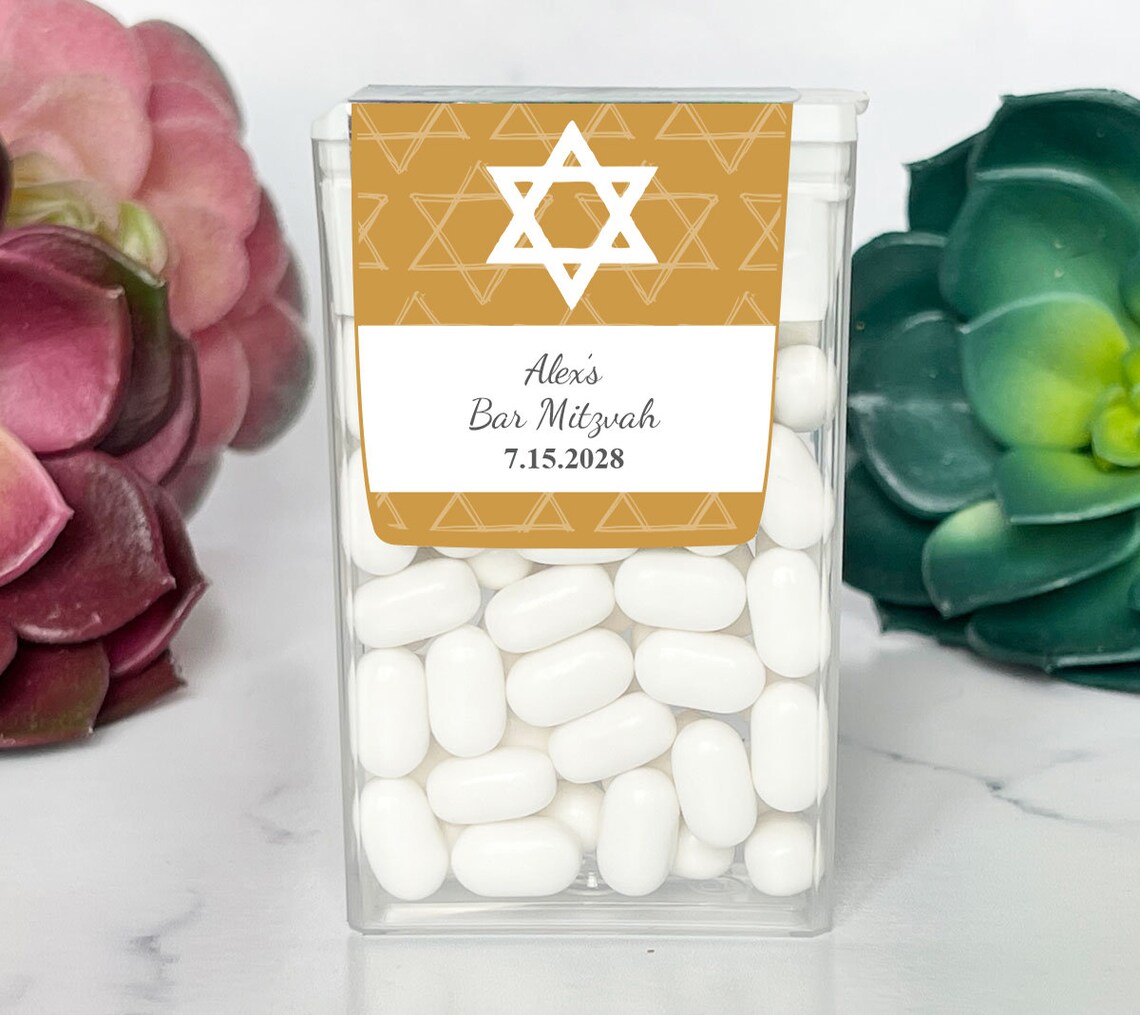 Personalized 12 Pieces Bar Mitzvah or Bat Mitzvah Favors Tic Etsy