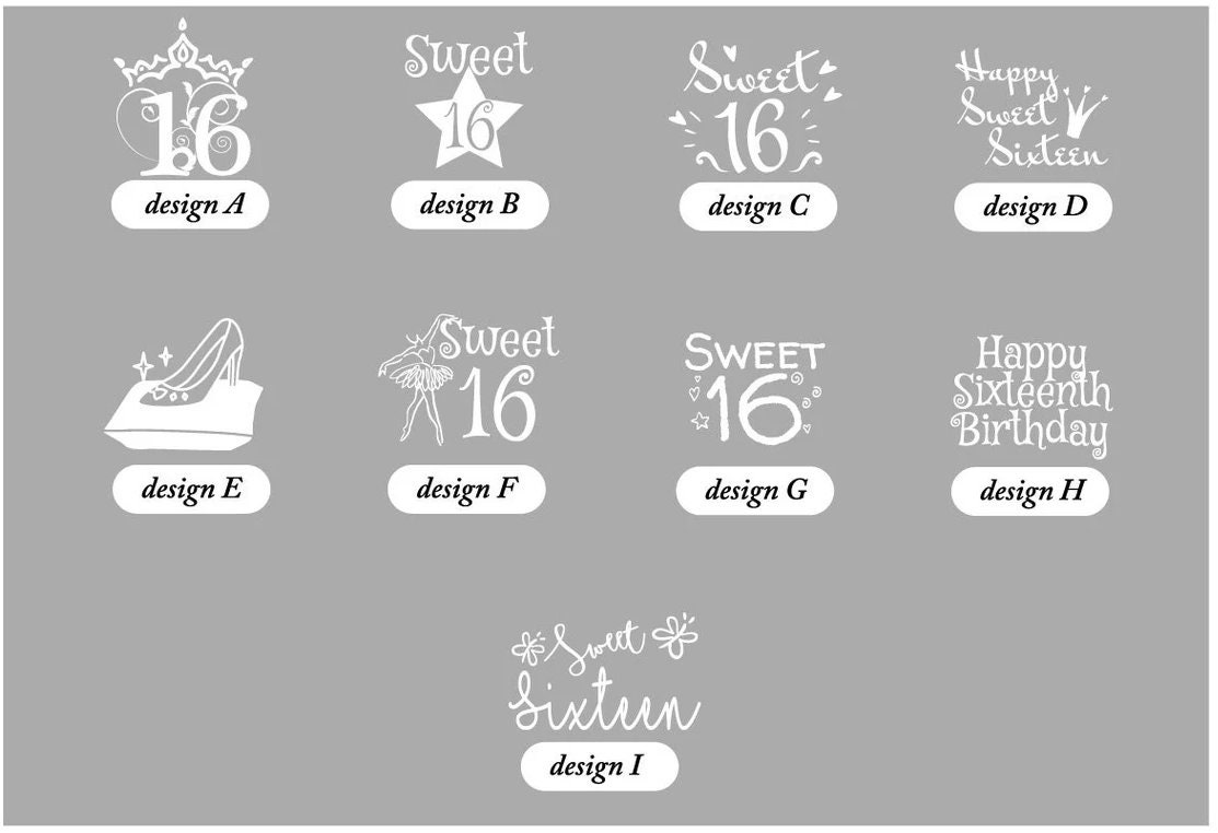 Personalized 108 Pieces Kisses Stickers ONLY, Sweet 16 Stickers Favors ...