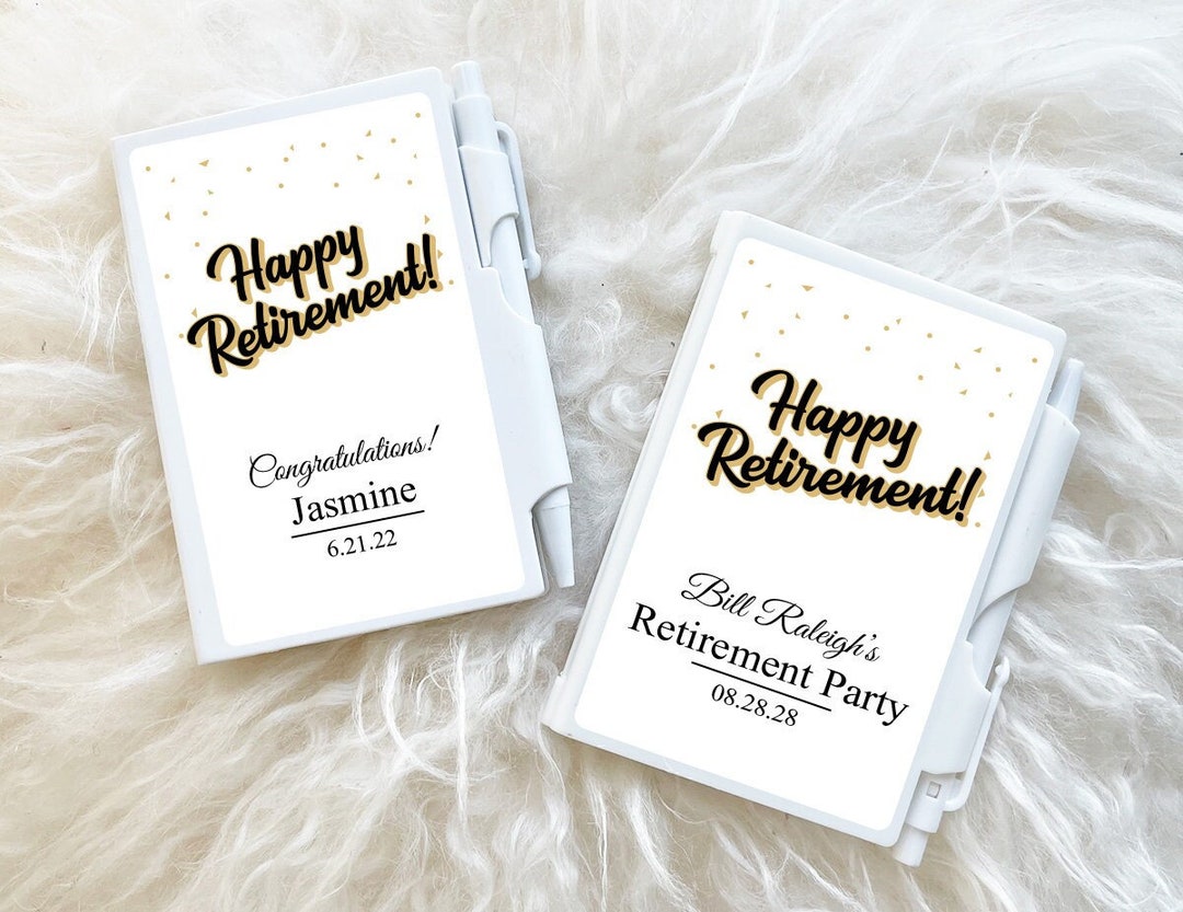 Personalized 12 Pcs Happy Retirement Notebook Favors Etsy