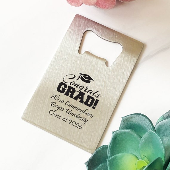 Personalized 24 Pieces Graduation Party Printed Themed Credit Card Stainless Steel Bottle Opener- Favors Ideas for Graduation Party - Etsy Personalized 24 Pieces Graduation Party Printed Themed Credit Card Stainless Steel Bottle Opener- Favors Ideas for Graduation Party - Etsy
