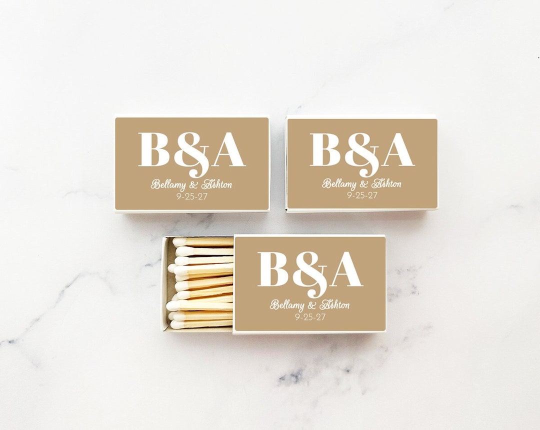 Wedding Bulk Matches Favors 50 PCS Personalized Wedding Etsy