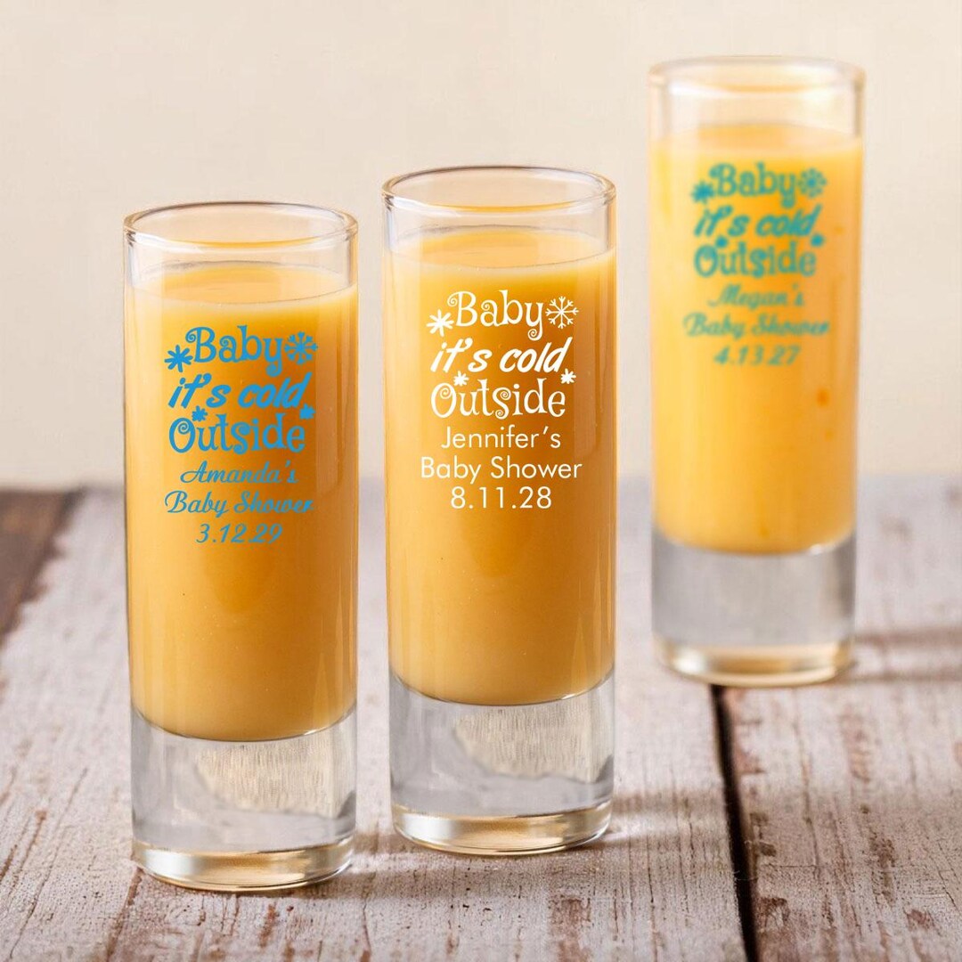 Personalized 24 Pieces Printed Shooters Tall Shot Glass Favors, Baby It ...