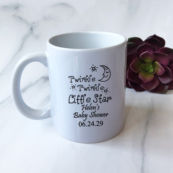 Personalized 12 Pieces Twinkle Twinkle Little Star Printed Ceramic White Coffee  Mug Favor Ideas DESIGN-MG22 Baby Shower Favors - Etsy