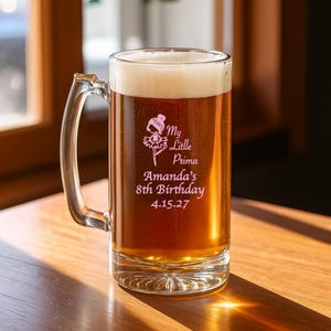 Personalized 12 pieces Printed Beer Mug Glass Favors, Prima Ballerin Birthday Favor Ideas DESIGN-MG4Y Birthday Party Favors