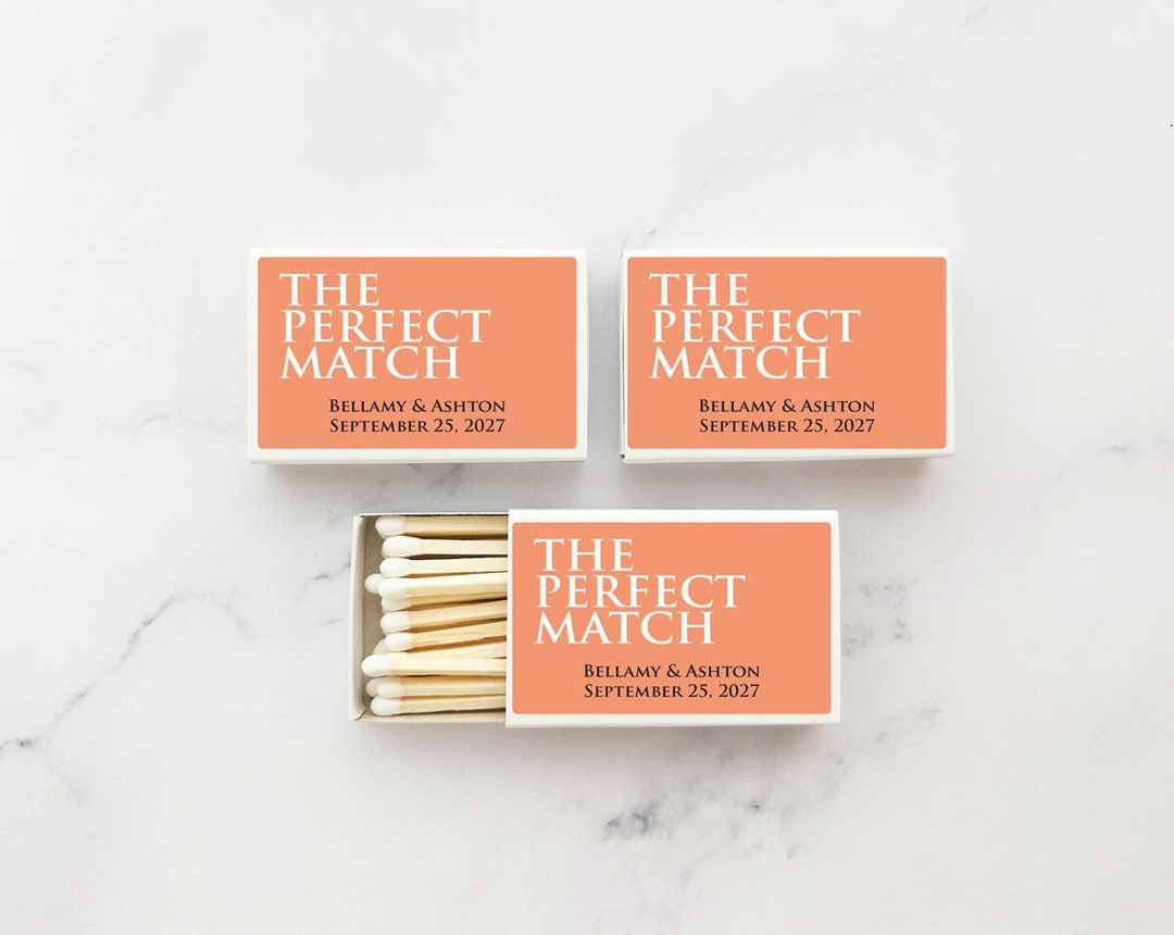 Wedding Bulk Matches Favors, 50 PCS the Perfect Match Personalized ...