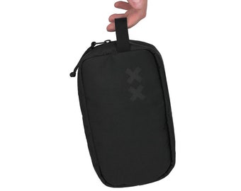 Black Toiletry Bag, Groomsmen Gift, Waterproof Dopp Kit, Travel Cosmetic Bag, Mens Organizer Pouch