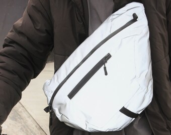 Sling Bag, Reflective Crossbody Bag, Shoulder Backpack