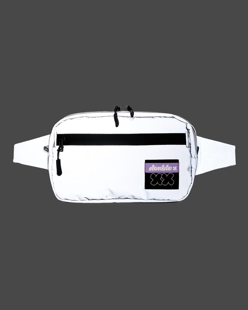 Small Crossbody Bag, Reflective Festival Waist Pack, Rave Fanny Pack, Travel Glow Belt Bag image 4