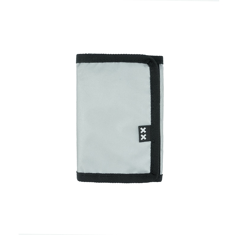 Cartera reflectante, carteras veganas para hombre, cartera de lona plateada, tarjetero, tarjetero imagen 4
