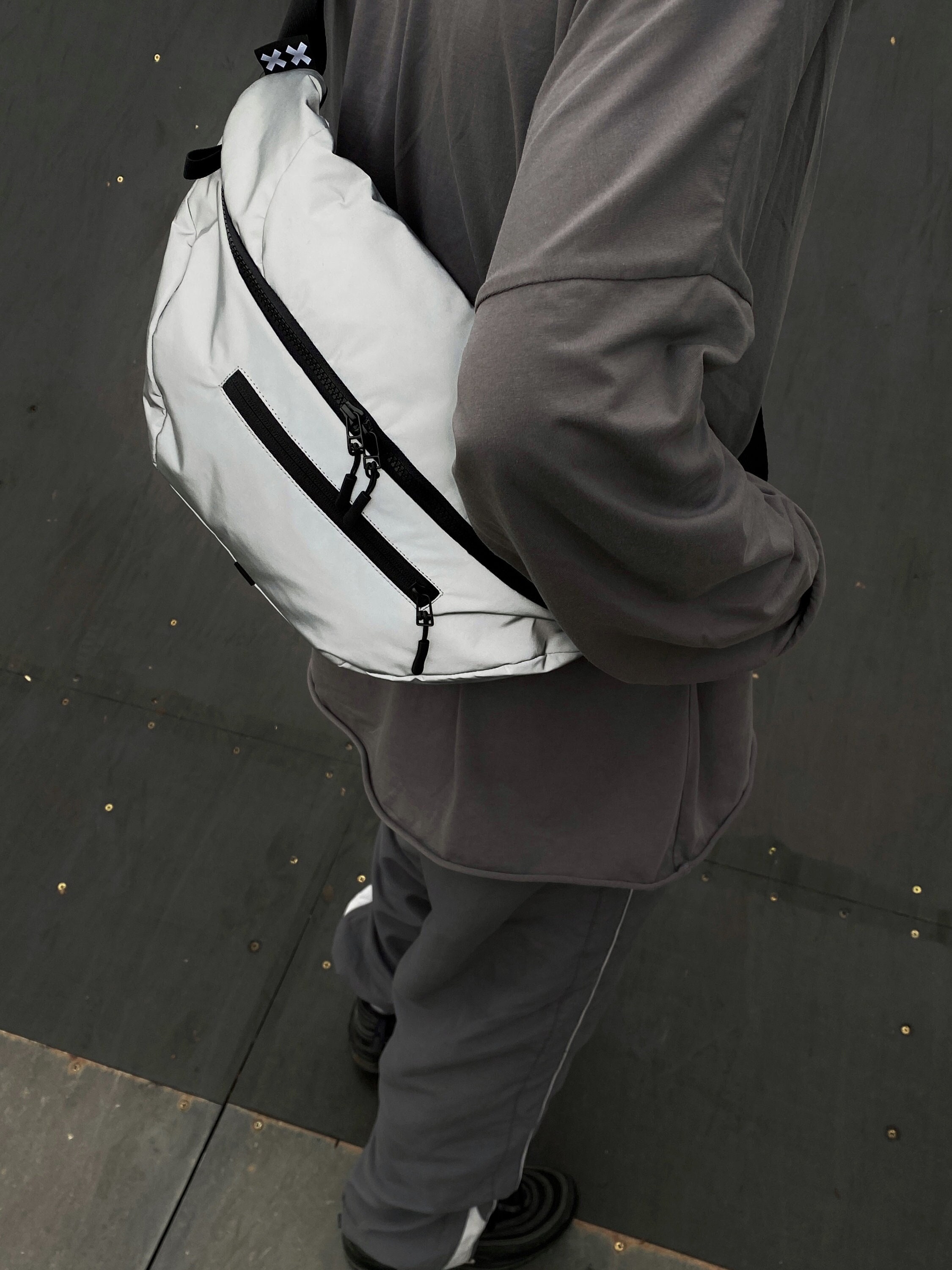 Sling Bag, Reflective Crossbody Bag, Shoulder Backpack