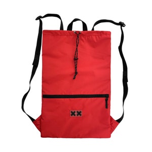 Multipurpose Drawstring Backpack With Pocket for Laptop, Multi-Use Backpack, Vegan Sack, Sport Tote, Gym Bag image 8