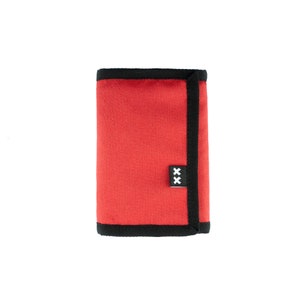 Cartera reflectante, carteras veganas para hombre, cartera de lona plateada, tarjetero, tarjetero Rojo