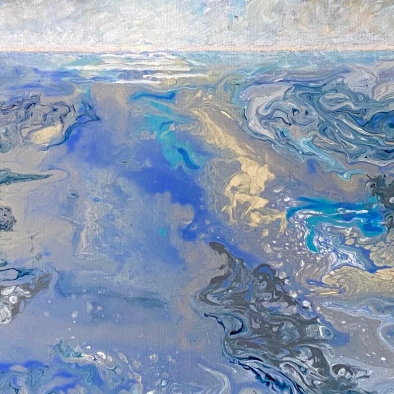 Large Acrylic Pour Painting Pour Painting on Canvas Original Etsy