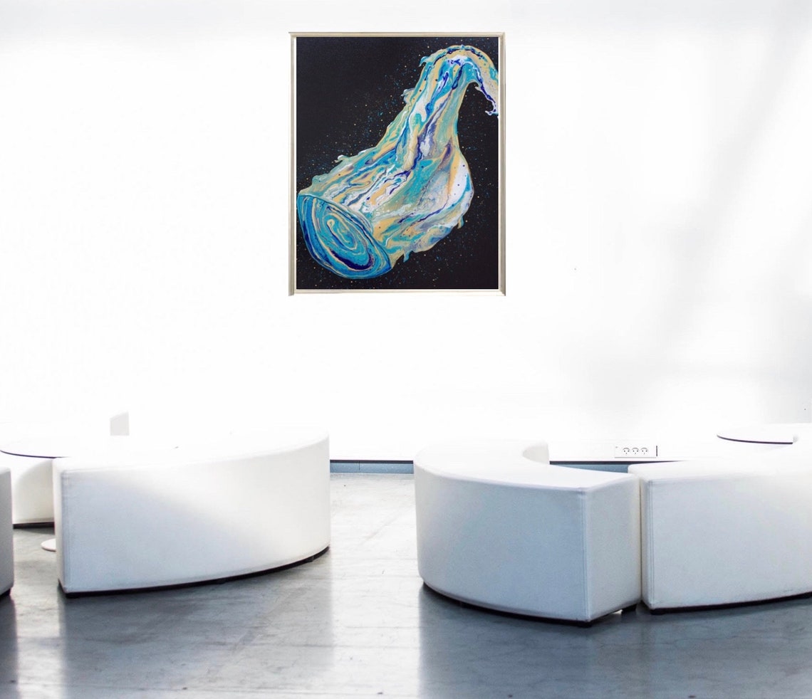 Large Acrylic Pour Painting Pour Painting on Canvas Original Etsy