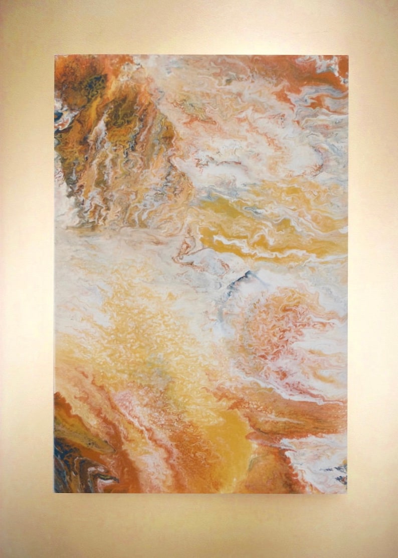 20x30 Painting on canvas original Large acrylic pour painting Acrylic pour painting on canvas Geode painting Pour painting on canvas