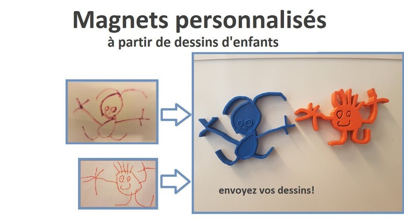 custom magnet based on your child/'s drawing