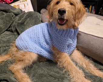 Suéter de crochet personalizado para perro / Ropa para perros hecha a mano, suave, ligera y acogedora.