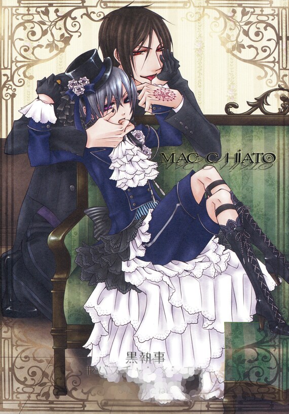 Black Butler Yaoi Doujinshi Sebastian X Ciel Sebashie Pink No Koneko Anime Manga