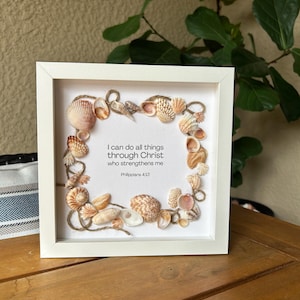 I Can Do All Things / Florida Seashell Shadow Box