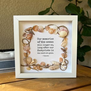Our Memories Shell Shadow Box / Florida handmade gift