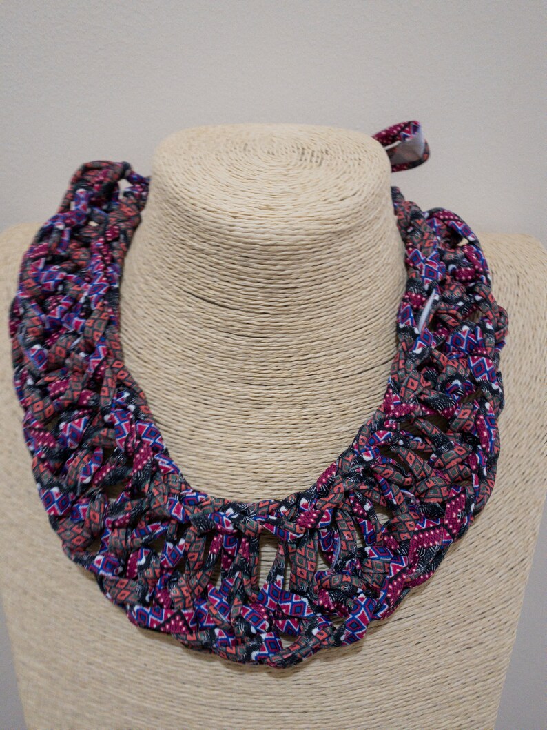 shirt Chain Statement Necklace Chunky Knit Boho Necklace T