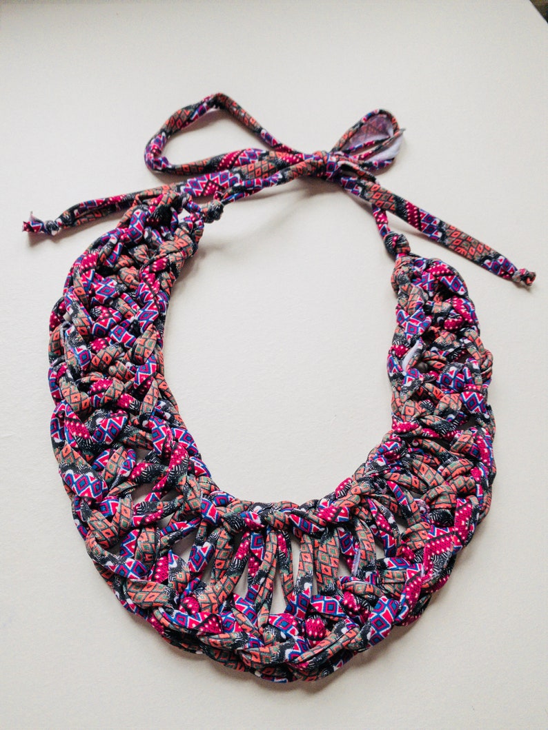 shirt Chain Statement Necklace Chunky Knit Boho Necklace T