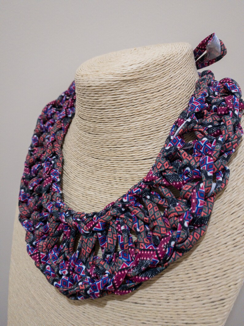 shirt Chain Statement Necklace Chunky Knit Boho Necklace T