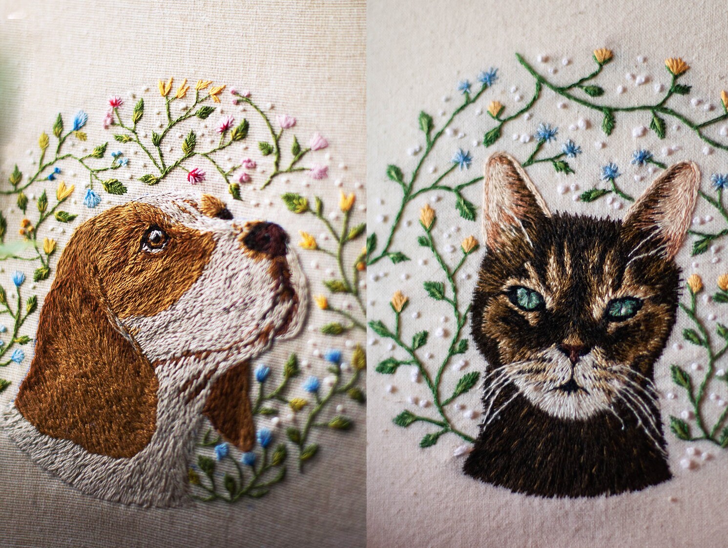 Custom Handembroidered Pet Portrait Etsy Singapore