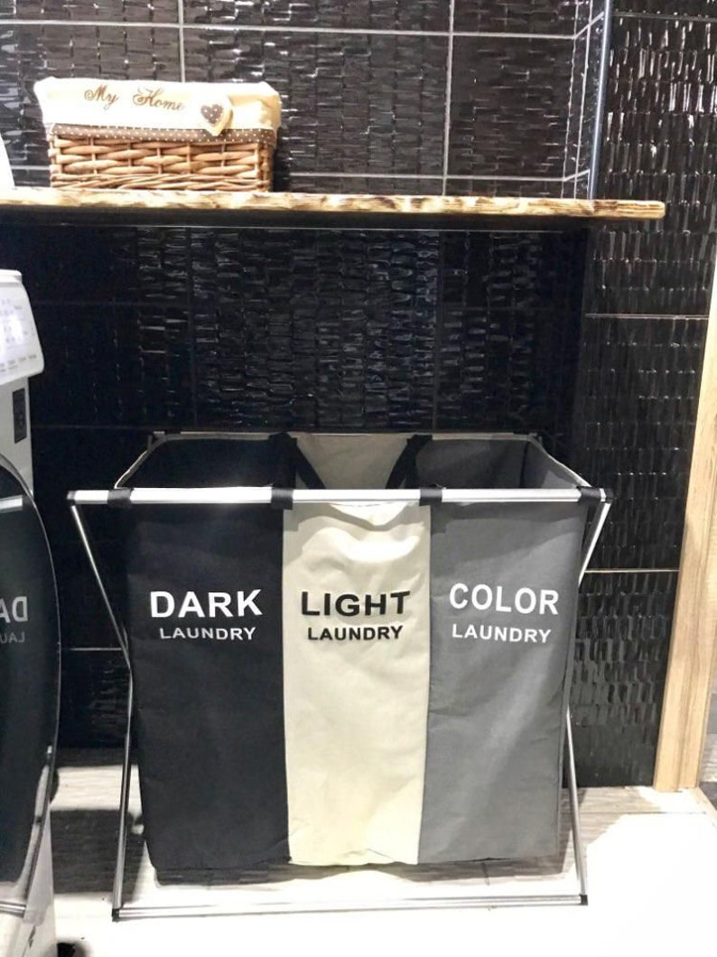 Laundry Hamper with Multiple Compartments Foldable Laundry Etsy