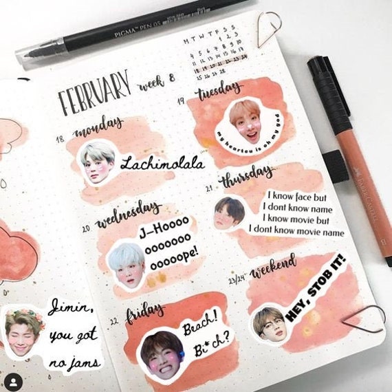 printable artwork stickers of bts members with iconic quotes etsy ireland