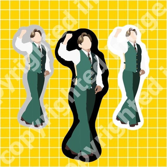 printable bts dynamite taehyung pose sticker etsy
