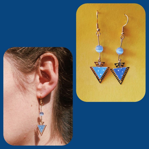 Boucles d'oreilles apprêt triangulaire