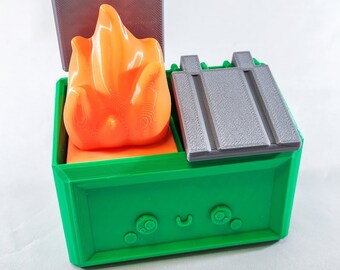 3D Printed Dumpster Fire Fidget Toy: Stress Relief Desk Decor