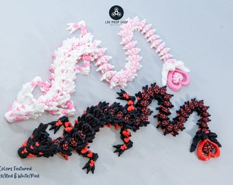 17 Inch 3D Printed Articulated Heart Dragon Toy
