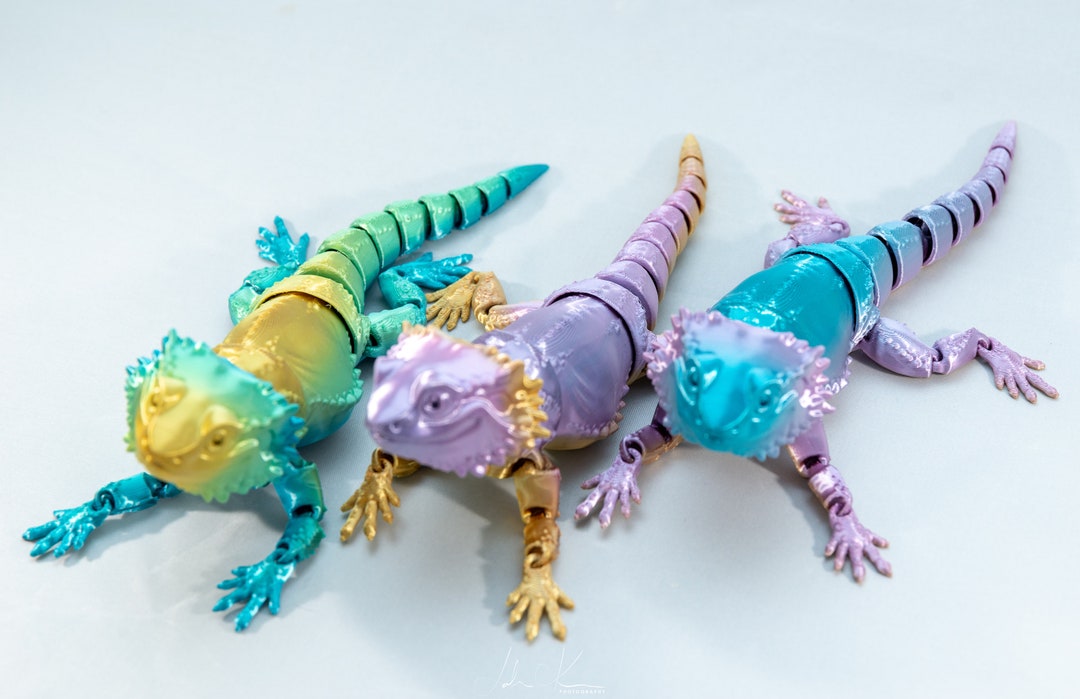 Articulated Bearded Dragon Fidget Toy Stress Toy Etsy