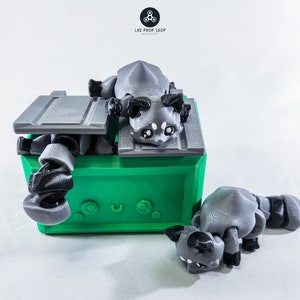 3D Gedruckter Gelenk Waschbär: Fidget Schreibtisch Spielzeug