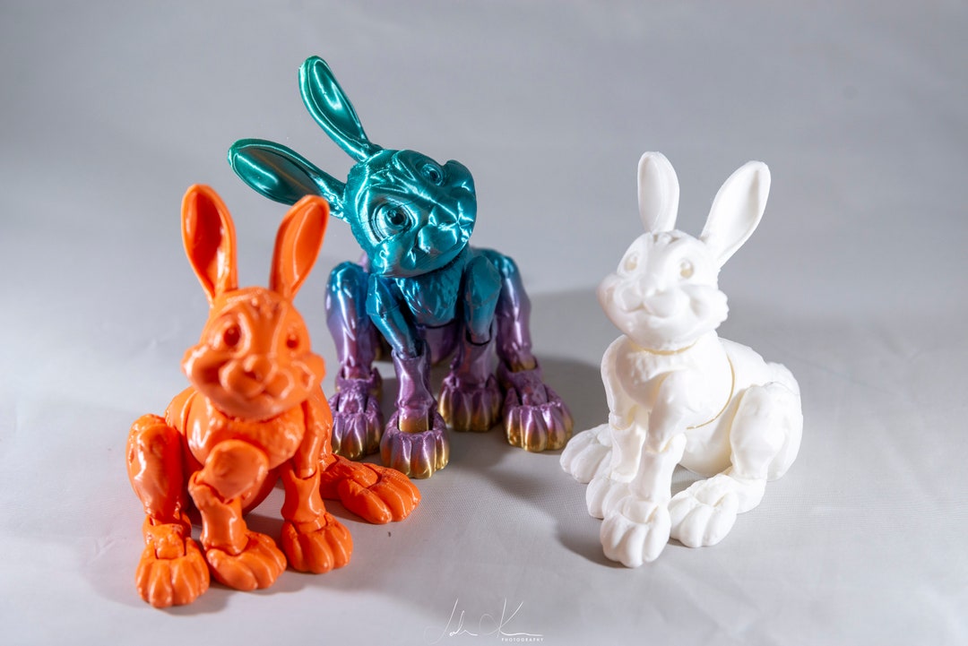 Articulated Bunny Rabbit Fidget Toy Stress Toy Easter - Etsy