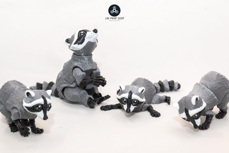 Articulated Raccoon Fidget Toy: 3D Printed Stress Relief - Etsy
