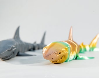 Articulated Great White Shark Fidget Toy Stress Toy