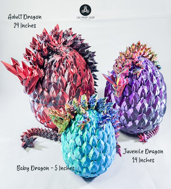 Ensemble D'œufs De Dragon Magiques Entièrement Articulés En 3D, Jouet De Dragon En Cristal Pour Adultes, Décoration Fantastique, C1 - Jeux - Jouets