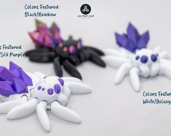 Articulated Crystal Spider Fidget Toy - 5 Inch Sensory Toy