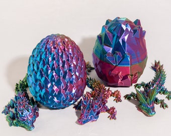 Mystery Dragon Egg with Baby Dragon: Surprise 3D Printed Toy