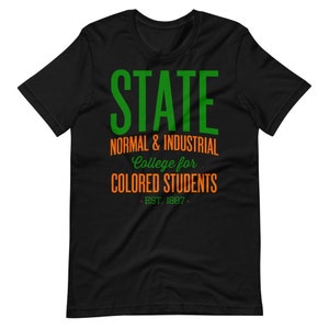 FAMU - State Normal & Industrial College for Colored Students Unisex Tee (Black)