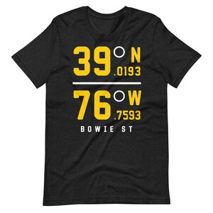 Bowie State - Coordinates Unisex Tee (Black)