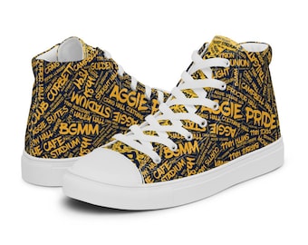 NCAT - NC A&T All Things Aggie High Top Canvas Shoes