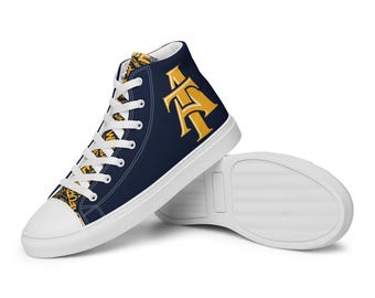 NCAT - NC A&T Aggies "All Things Aggie" V2 High Top Canvas Shoes