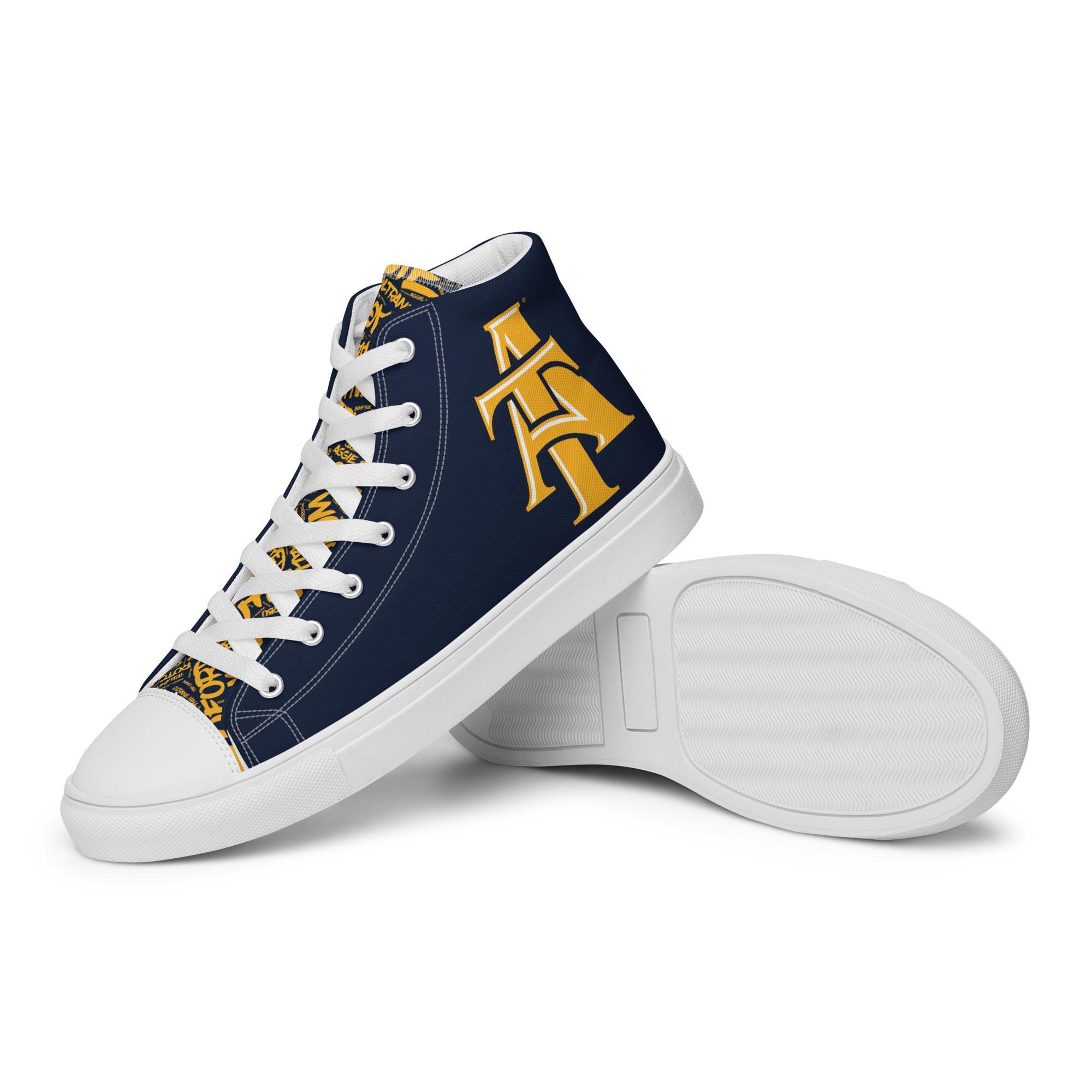 NCAT - NC A & T Aggies "All Things Aggie" V2 High Top Canvas Shoes