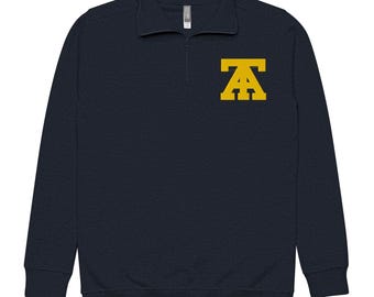 NCAT - NC A&T Quarter Zip Unisex Embroidered Fleece Pullover (Navy)