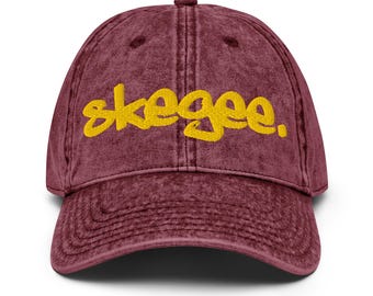 Tuskegee - Skegee Distressed Denim Dad Cap