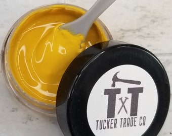 TTCO Chalk Paste MUSTARD | For Silk Screen or Mesh Stencils, Cricut Stenciling, Craft Paint Projects, & Diy Sign Home Decor